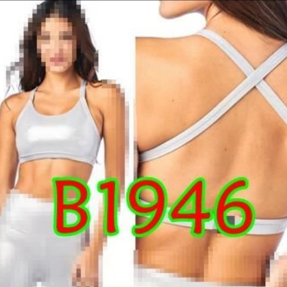 Silver glam zumba bra